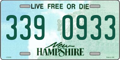 NH license plate 3390933