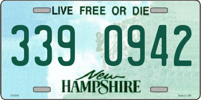 NH license plate 3390942