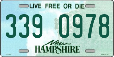 NH license plate 3390978