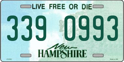 NH license plate 3390993