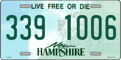 NH license plate 3391006