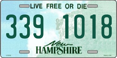 NH license plate 3391018