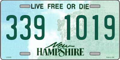 NH license plate 3391019