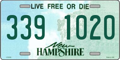 NH license plate 3391020