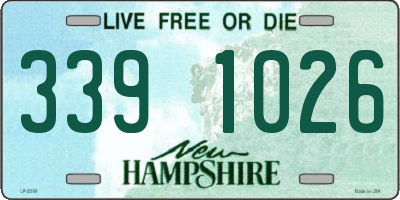 NH license plate 3391026