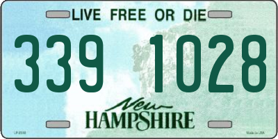 NH license plate 3391028