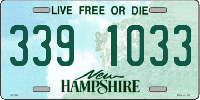 NH license plate 3391033