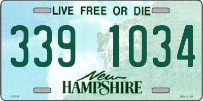 NH license plate 3391034