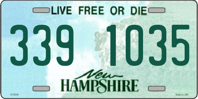 NH license plate 3391035