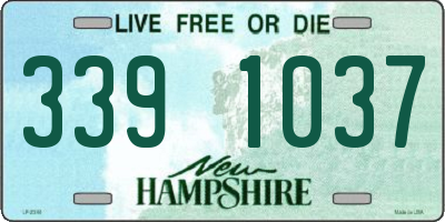 NH license plate 3391037
