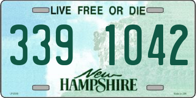 NH license plate 3391042