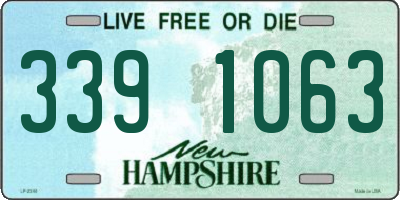 NH license plate 3391063