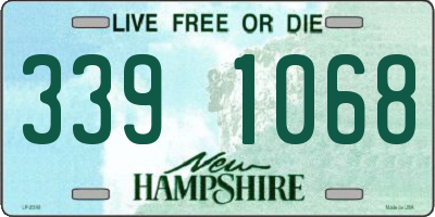 NH license plate 3391068