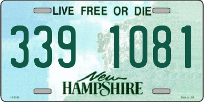 NH license plate 3391081