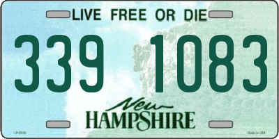 NH license plate 3391083