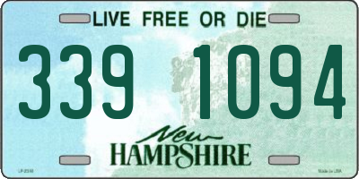 NH license plate 3391094