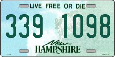 NH license plate 3391098