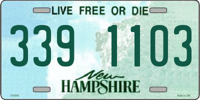 NH license plate 3391103