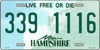 NH license plate 3391116