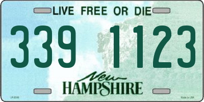 NH license plate 3391123