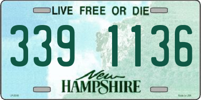 NH license plate 3391136