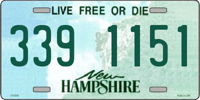 NH license plate 3391151