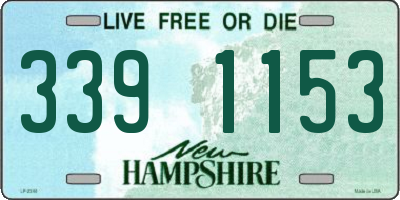 NH license plate 3391153