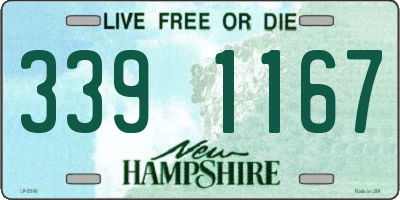 NH license plate 3391167