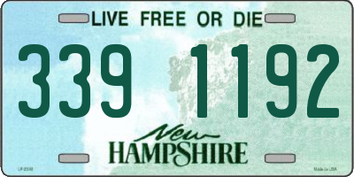 NH license plate 3391192