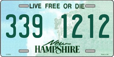 NH license plate 3391212