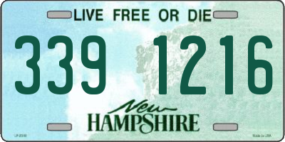 NH license plate 3391216
