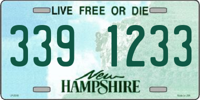 NH license plate 3391233