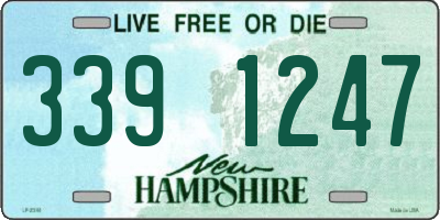 NH license plate 3391247
