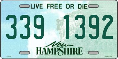 NH license plate 3391392