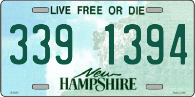 NH license plate 3391394