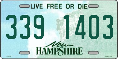 NH license plate 3391403
