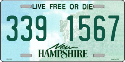 NH license plate 3391567