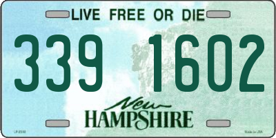 NH license plate 3391602