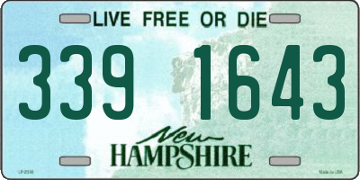 NH license plate 3391643