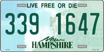 NH license plate 3391647