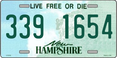 NH license plate 3391654