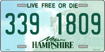 NH license plate 3391809