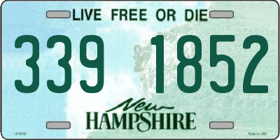 NH license plate 3391852