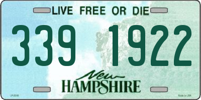 NH license plate 3391922