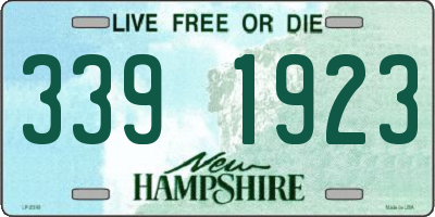 NH license plate 3391923