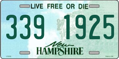 NH license plate 3391925