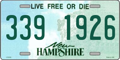 NH license plate 3391926
