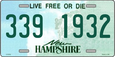 NH license plate 3391932