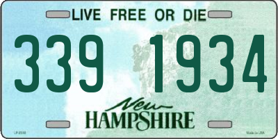 NH license plate 3391934