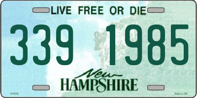 NH license plate 3391985